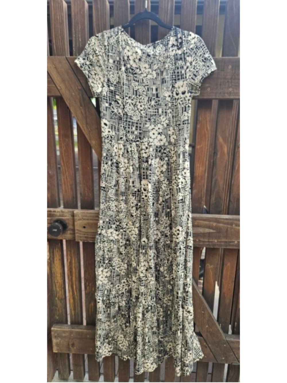 Maeve Anthropologie Catalina Black Floral Boho Tiered Flowy Maxi Dress Small - Picture 3 of 6
